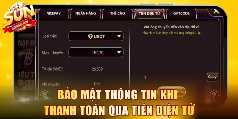 Bảo mật thông tin khi thanh toán qua tiền điện tử
