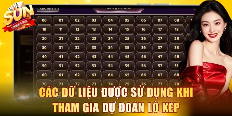 Các dữ liệu được sử dụng khi tham gia dự đoán lô kép