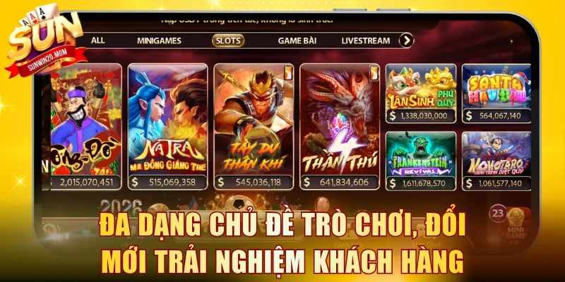 Đa dạng chủ đề trò chơi, đổi mới trải nghiệm khách hàng