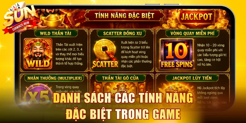 Danh sách các tính năng đặc biệt trong game