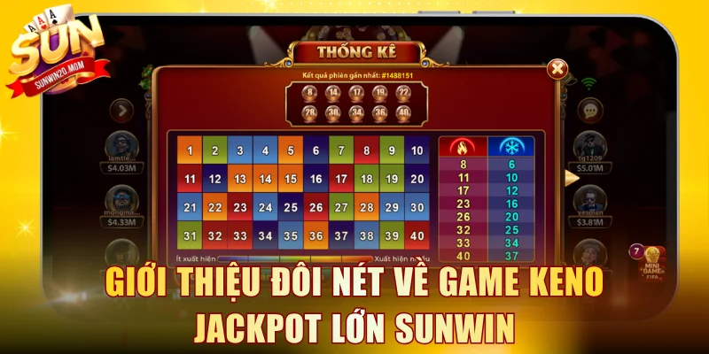 Giới thiệu đôi nét về game Keno jackpot lớn SUNWIN
