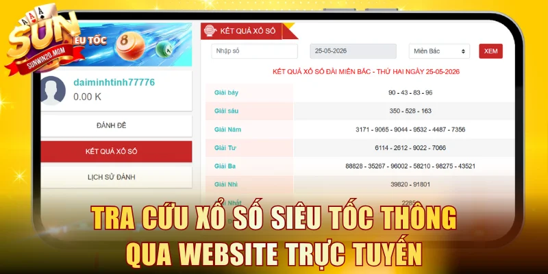 Tra cứu xổ số siêu tốc thông qua website trực tuyến