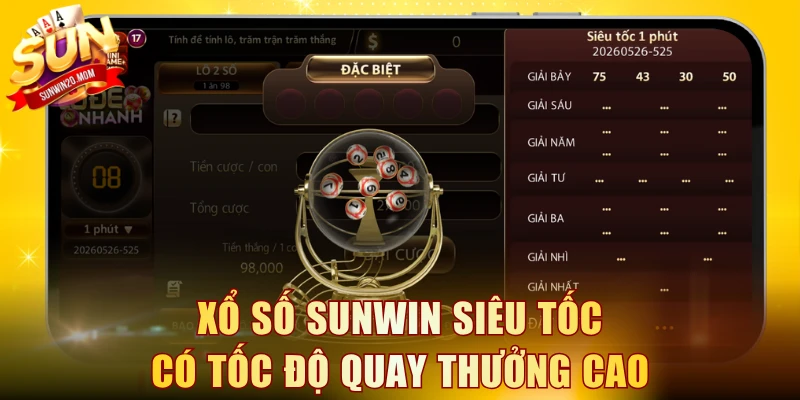Xổ số SUNWIN Siêu Tốc có tốc độ quay thưởng cao